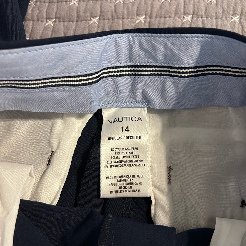 Nautica Boys Classic Navy Dress Pants Sz 14 NEW - Picture 5 of 5